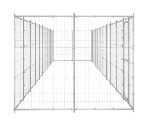 Suņu Voljērs, 26,62 M², Cinkots Tērauds Vidaxl