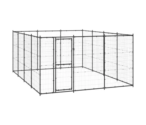 Suņu Voljērs, 14,52 M², Tērauds Vidaxl