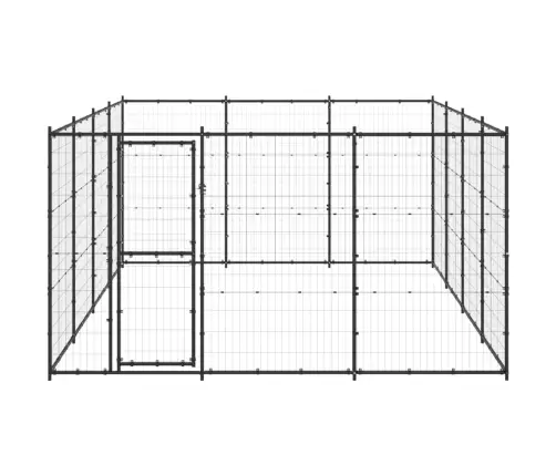 Suņu Voljērs, 14,52 M², Tērauds Vidaxl