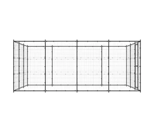 Suņu Voljērs, 14,52 M², Tērauds Vidaxl