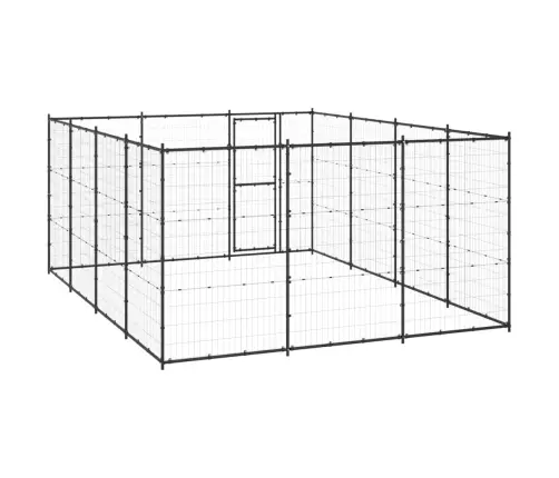 Suņu Voljērs, 14,52 M², Tērauds Vidaxl