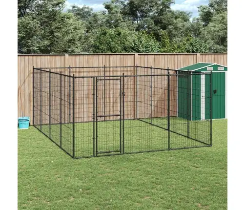 Suņu Voljērs, 14,52 M², Tērauds Vidaxl
