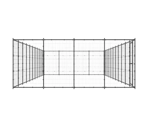 Suņu Voljērs, 53,24 M², Tērauds Vidaxl