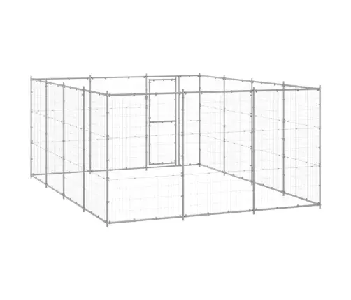 Suņu Voljērs, 14,52 M², Cinkots Tērauds Vidaxl
