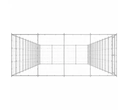 Suņu Voljērs, 53,24 M², Cinkots Tērauds Vidaxl