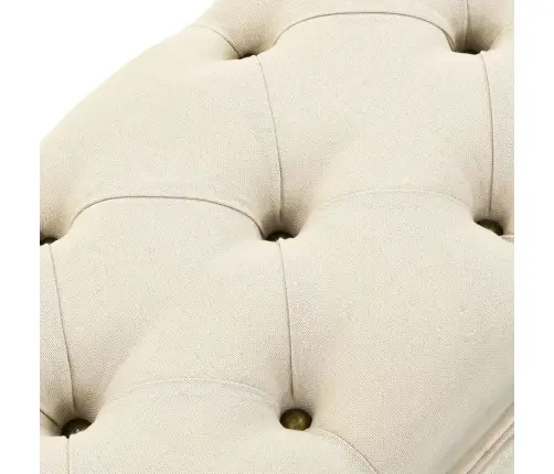 Suoliukas Daiktadėžei, 110 cm Kreminės Spalvos, Eglės Medienos Masyvas Ir Audinys