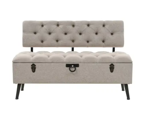 Suoliukas-Daiktadėžė Su Atlošu, Kreminis, 110cm Audinys