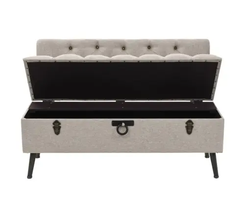 Suoliukas-Daiktadėžė Su Atlošu, Kreminis, 110cm Audinys