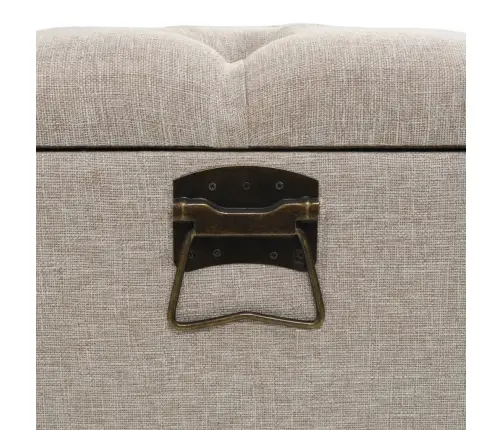 Suoliukas-Daiktadėžė Su Atlošu, Kreminis, 110cm Audinys