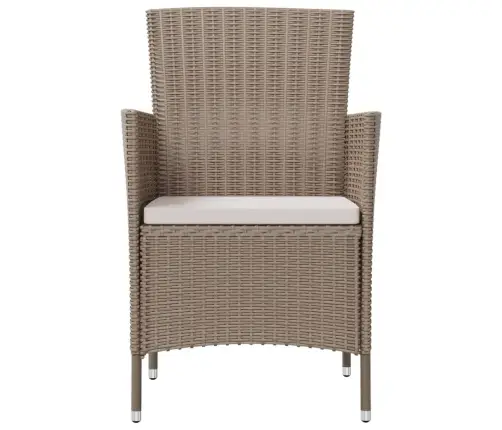 Dārza Krēsli Ar Matračiem, 2 Gab., Bēša Pe Rotangpalma Vidaxl