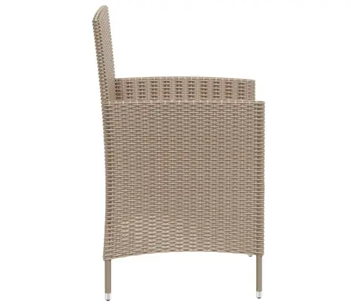 Dārza Krēsli Ar Matračiem, 2 Gab., Bēša Pe Rotangpalma Vidaxl