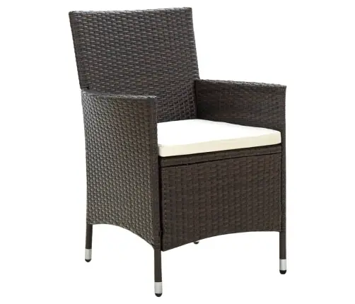 Dārza Krēsli, 4 Gab., Ar Matračiem, Pe Rotangpalma, Brūni Vidaxl