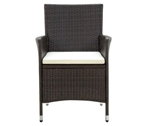 Dārza Krēsli, 4 Gab., Ar Matračiem, Pe Rotangpalma, Brūni Vidaxl