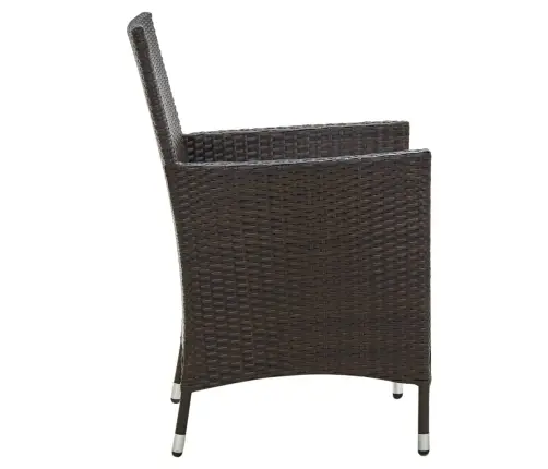 Dārza Krēsli, 4 Gab., Ar Matračiem, Pe Rotangpalma, Brūni Vidaxl