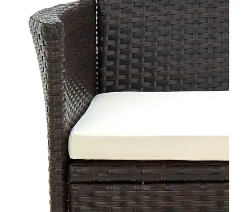 Dārza Krēsli, 4 Gab., Ar Matračiem, Pe Rotangpalma, Brūni Vidaxl