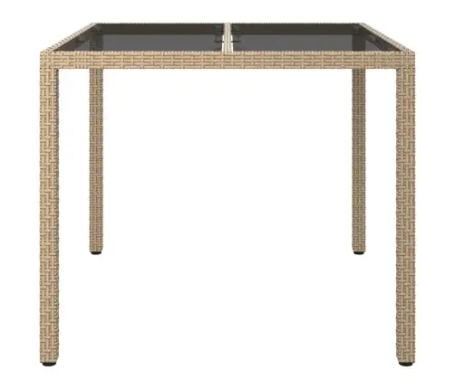 Aialaud 90 X 90 X 75 cm Karastatud Klaas Ja Polürotang, Beež