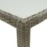 Dārza Galds, 150X90X75 Cm, Rūdīts Stikls, Pelēka Pe Rotangpalma Vidaxl Dārza Galds, 150X90X75 Cm, Rūdīts Stikls, Pelēka Pe Rotangpalma Vidaxl