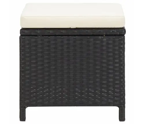 Aiataburetid Patjadega 4 Tk, Polürotang, Must