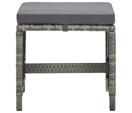 Dārza Soliņi, 4 Gab., Ar Matračiem, Pelēka Pe Rotangpalma Vidaxl