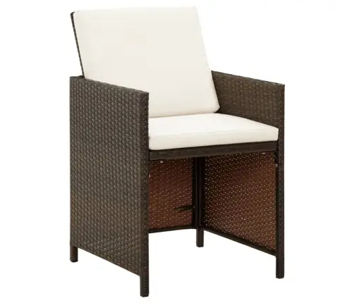 Dārza Krēsli, 4 Gab., Ar Matračiem, Pe Rotangpalma, Brūni Vidaxl