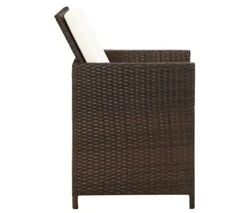 Dārza Krēsli, 4 Gab., Ar Matračiem, Pe Rotangpalma, Brūni Vidaxl