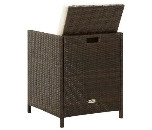 Dārza Krēsli, 4 Gab., Ar Matračiem, Pe Rotangpalma, Brūni Vidaxl