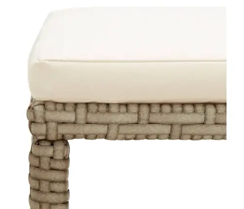 Dārza Krēsli Ar Soliņiem, 2 Gab., Bēša Pe Rotangpalma Vidaxl