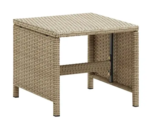 Dārza Krēsli Ar Soliņiem, 2 Gab., Bēša Pe Rotangpalma Vidaxl