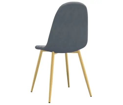 Virtuves Krēsli, 6 Gab., Tumši Pelēks Samts Vidaxl Virtuves Krēsli, 6 Gab., Tumši Pelēks Samts Vidaxl