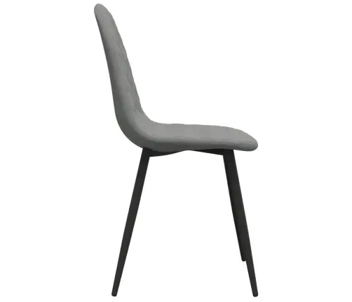 Valgomojo Kėdės, 6Vnt., Šviesiai Pilkos, Aksomas