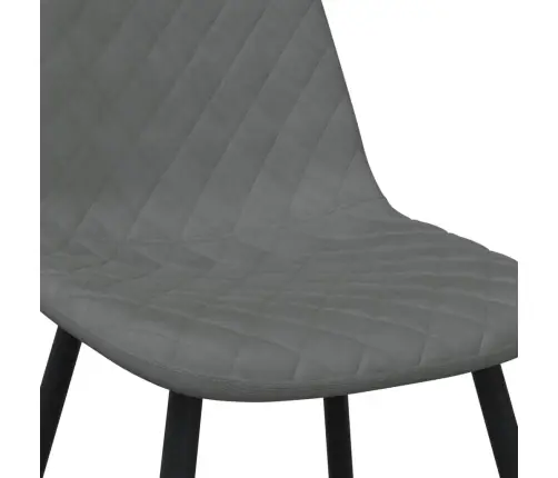 Valgomojo Kėdės, 6Vnt., Šviesiai Pilkos, Aksomas