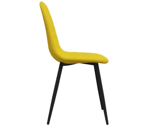 Virtuves Krēsli, 6 Gab., Sinepju Dzeltens Samts Vidaxl Virtuves Krēsli, 6 Gab., Sinepju Dzeltens Samts Vidaxl