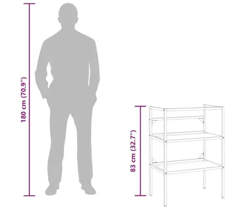 Vannitoa Valamuraam, Must, 59 X 38 X 83 cm Raud