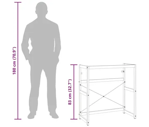 Vannasistabas Izlietnes Rāmis, Balts, 79X38X83 Cm, Dzelzs Vidaxl