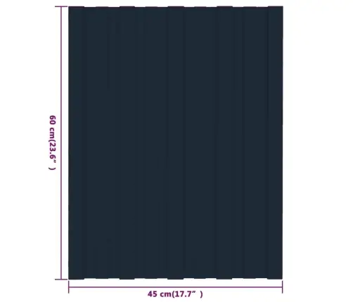 Katusepaneel 12 Tk, Tsingitud Terasest, Antratsiit, 60 X 45 Cm