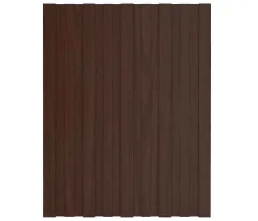 Katusepaneel 12 Tk, Tsingitud Terasest, Pruun, 60 X 45 Cm