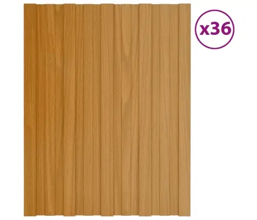 Katusepaneel 36 Tk, Tsingitud Terasest, Naturaalne, 60 X 45 Cm