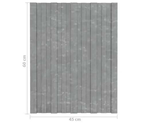 Stogo Plokštės, 36Vnt., Sidabrinės, 60X45cm Plienas