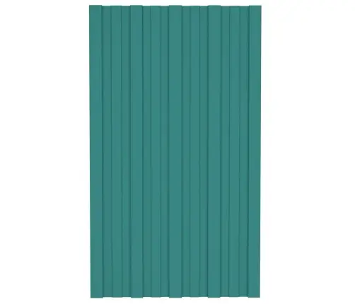 Katusepaneel 12 Tk, Tsingitud Terasest, Roheline, 80 X 45 Cm
