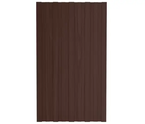 Katusepaneel 12 Tk, Tsingitud Terasest, Pruun, 80 X 45 Cm