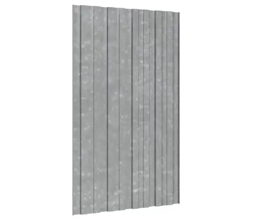 Katusepaneel 36 Tk, Tsingitud Terasest, Hõbedane, 80 X 45 Cm