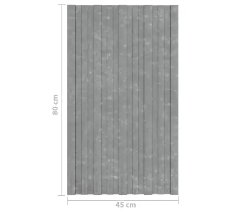 Katusepaneel 36 Tk, Tsingitud Terasest, Hõbedane, 80 X 45 Cm