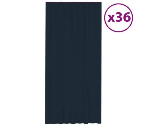 Katusepaneel 36 Tk, Tsingitud Terasest, Antratsiit, 100X45 Cm