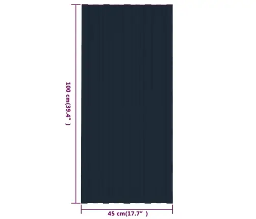 Katusepaneel 36 Tk, Tsingitud Terasest, Antratsiit, 100X45 Cm