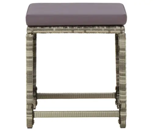 Dārza Soliņi, 4 Gab., Ar Matračiem, Pelēka Pe Rotangpalma Vidaxl