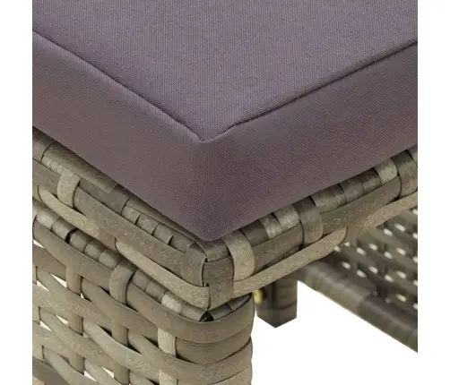 Dārza Soliņi, 4 Gab., Ar Matračiem, Pelēka Pe Rotangpalma Vidaxl