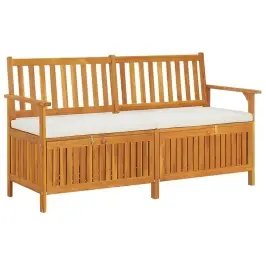 Suoliukas-Daiktadėžė Su Palvėle, 148cm Akacijos Mediena