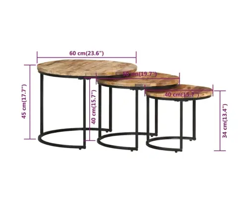 Lauakomplekt 3 Tk, Mangopuit