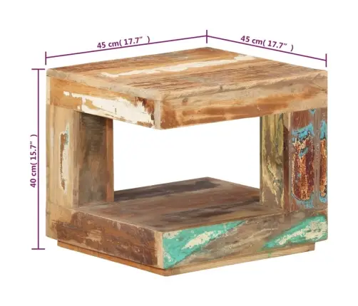 Kafijas Galdiņš, 45X45X40 Cm, Pārstrādāts Masīvkoks Vidaxl