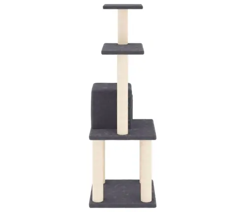 Kassimaja Sisalköitega Kraapimispuudega, Tumehall, 105 Cm